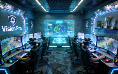 Vision Pro 战队训练基地内景